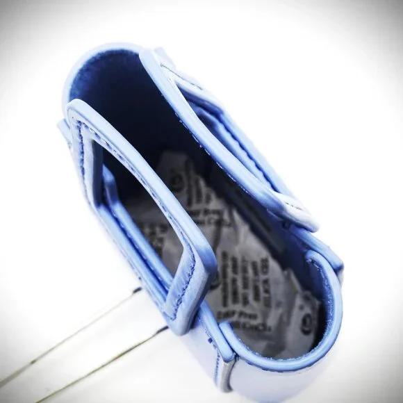 STAUD Shirley Micro Necklace in  Blue Hydrangea Color Leather - Picture 9 of 12